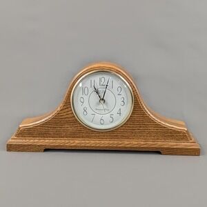 Seiko Quartz Westminster Chime Mantel Clock Wood Tambour Case QXJ201BLH